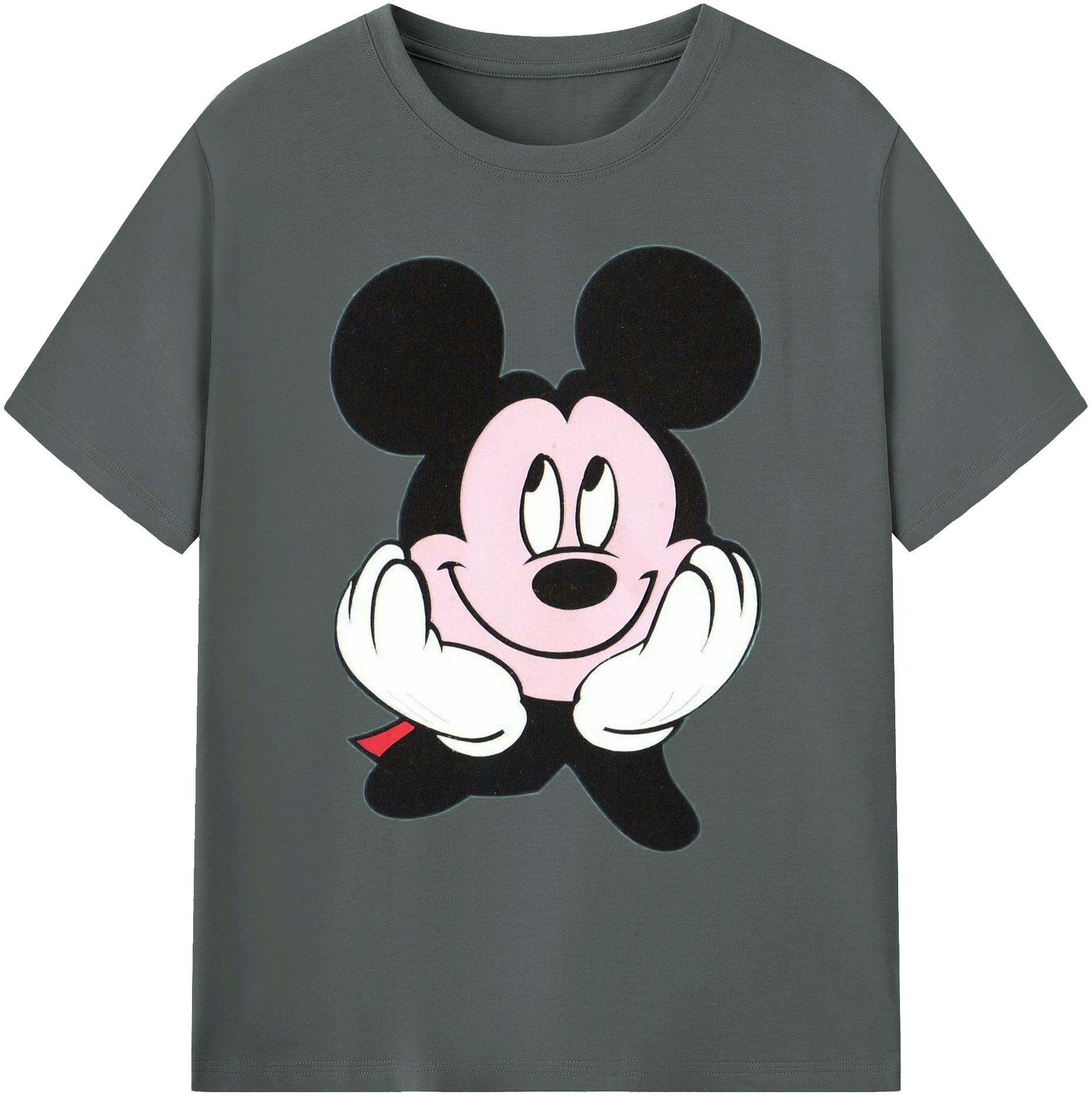 ミッキーマウス Mickey Mouse 綿100％ メンズ半袖Tシャツ｜肌触りやわらか＆通気性